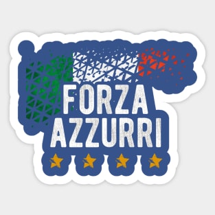 Forza Azzurri Italy Soccer Football Italia Flag Team Sports Sticker